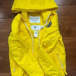 NWT Abercrombie & Fitch Women's Yellow Rain Jacket